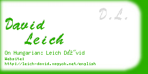 david leich business card